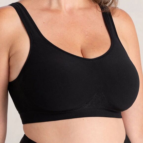 Truekind Everyday Comfort Straps Wireless Shaping Bra Black 2XL NWT in packaging - Picture 1 of 7